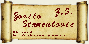 Zorilo Stančulović vizit kartica